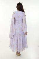 فستان شيفون لافندر مشجر