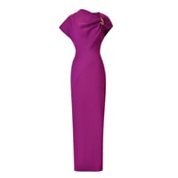 فستان غريس كريب بدرابيه