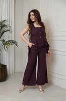 بنطلون كريب بقصة واسعة