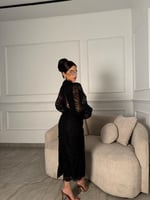 فستان دانتيل اسود -