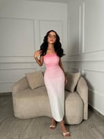 فستان سهرة شك مموج Pink