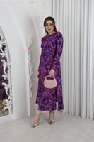 فستان حرير ناعم بطابع ملون