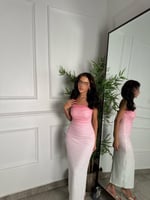 فستان سهرة شك مموج Pink