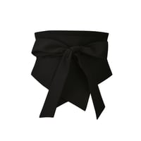 حزام كتان بلون اسود