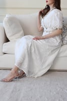 قفطان بقصة لف مزين بترتر كبير -