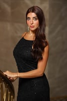 فستان سهره حفر شك ولؤلؤ