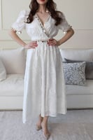 قفطان بقصة لف مزين بترتر كبير -