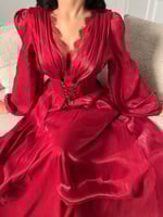 فستان كروسية بلمعة