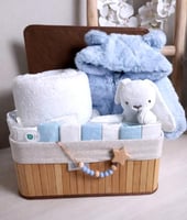 بوكس هدية مواليد شتوي رمادي فاخر