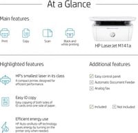 طابعة اتش بي ليزر اسود | HPMFP 141A طباعة الكل في...