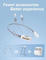 Uixoo شاحن ايربودز ذكي محمول، تصميم يثبت على الرقب...