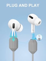 Uixoo شاحن ايربودز ذكي محمول، تصميم يثبت على الرقب...