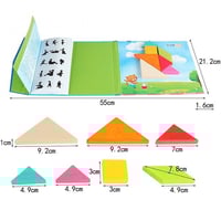 تركيب تركيب خشبي مربع مغناطيس للأطفال ألعاب ه