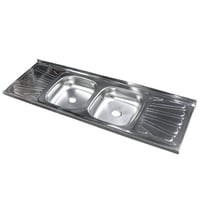 مجلى 150 * 50 سم 1.50 بوصة بدون هراب حوضين وسط