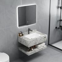 مغسلة رخام فيراجو رمادي لماع قص ليزر