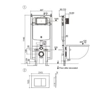 سيفون إفرنجي مخفي الخزف مع الوجه