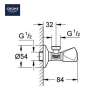 محبس زاوية طويل مسكة مثلث 2294000012-GR | جروهي GR...