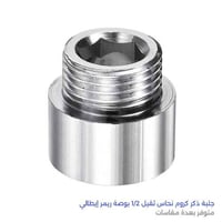 جلبة ذكر كروم نحاس ثقيل 1/2 بوصة ريمر إيطالي