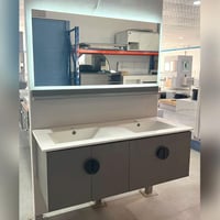 مغسلة ديكور 120 سم خشب رمادي لؤلؤي | أوريانت ستاند...