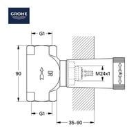 محبس ظرف 1 بوصة GR-29805C | جروهي GROHE