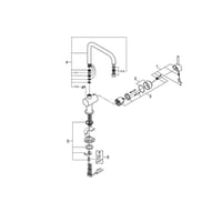 خلاط مجلى جروهي MINTA GR:32488000 1H مينتا مربع