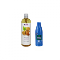 زيت جوز الهند + زيت اللوز- لتخفيف نفشه الشعر