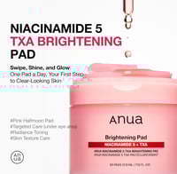 منظفات قطنية بخلاصة النياسيناميد 5% وحمض الترانكسا...