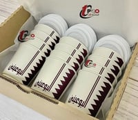 اكواب علم قطر مع اسم العائله 12 كوب