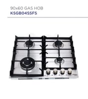 سطح سوبر جنرال 4 عيون 60 سم غاز ستيل | KSGB04SSFS