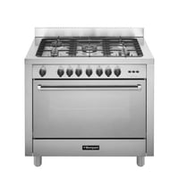 فرن غاز بومباني 5 عيون 100*60 شبك ثقيل مروحة استيل...