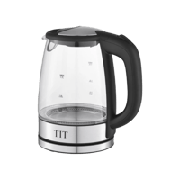 غلاية مياة تي أي تي زجاج إستيل 1.7 لتر 2200 واط KT...