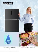 جيباس ثلاجة 16.9 قدم 479 لتر انفرتر لون سلفر GRF58...