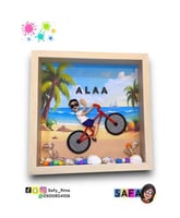 برواز مقاس 27 * 27 شاب يحب البحر والدراجة تصميم حس...