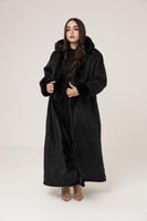 فروه نسائي قماش مخمل كريستال ملون