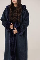 فروه نسائي قماش مخمل كريستال ملون