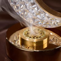 ابجورة مع مبخرة اضاءة كريستال على شكال هلال 3ألوان