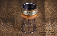 مبخرة خشب طبيعي فاخر حروف فضيه