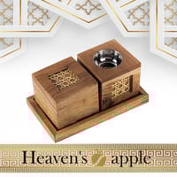 طقم مبخر خشب طبيعي فاخر