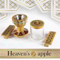 طقم مبخر خشب طبيعي فاخر