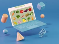 قالب مفرغ الغذاء الصحي بوربوينت -