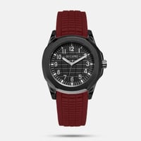 ساعة رجالية رسمية باللون العنابي