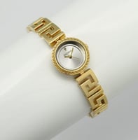 ساعة نسائية ذهبية بمينا معدني منBROSHA