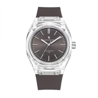 ساعة رجالي رمادي شفاف