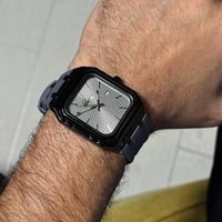 ساعة رجالية كاجوال لون رمادي ميناء رصاصي