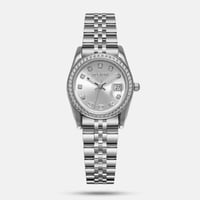 ساعة يوم التأسيس النسائية رولكس فضي