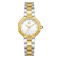 ساعة نسائية بتصميم فريد لون ذهبي