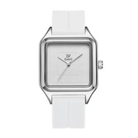 ساعة رجالي سوار مغناطيس ابيض