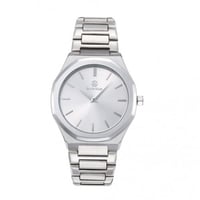 ساعة رجالي فخمة باللون الفضي وميناء رمادي ماركة lo...