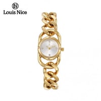 ساعة نسائية ذهبية كاجوال ماركة louis nice