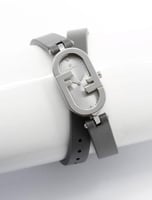 ساعة نسائية FF رمادي فضي